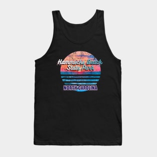 Hammocks Beach State Park North Carolina Retro Sunset Tank Top